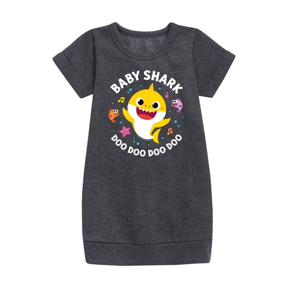 Baby Shark Doo Doo Doo Doo - Toddler And Youth Girls Fleece Dress