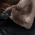 thumbnail image 4 of Men's Casual Leather Jacket Winter Warm Shearling Lined Coat Fashionable Business Casual Outerwear Windproof Cold Weather Coat, 4 of 8