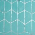 thumbnail image 4 of Printed Metallic Shower Curtain Aqua+Silver, 4 of 5