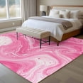thumbnail image 4 of 5x7 Area Rugs for Living Room, Pink Marble Non Slip Area Rugs for Kitchen Bedroom Entryway, Modern Ombre Abstract Fluid Aesthetic Art Washable Carpet Runner Rug Floor Mats for Bedroom Home Decor, 4 of 8
