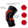 thumbnail image 4 of Naiovety 1 Uds. Rodillera elástica 3D, Protector de rótula, rodillera de silicona con resorte, rodillera, baloncesto, correr, deporte, compresión, Gimnasios en casa naranja negro L Naiovety OD000641-11, 4 of 6