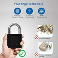 thumbnail image 6 of Gate Padlock Combination Padlock: Fingerprint Phone App Locker Lock - Keyless Padlock Outdoor Waterproof Heavy Duty 1CM Shackle Support iOS Watch, 6 of 8