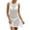 White, variant on Womens Stretch Crochet Swim Cover-Up - Quick-Dry Sleeveless Bodycon Mini Dress, Beige,Size M