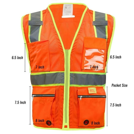 

RK Safety Class 2 D-Ring Two Tone Mesh Vest - Neon Orange / Medium