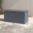 thumbnail image 3 of Outsunny 100 Gallon Resin Deck Box, Lockable Outdoor Storage Box, 3 of 10