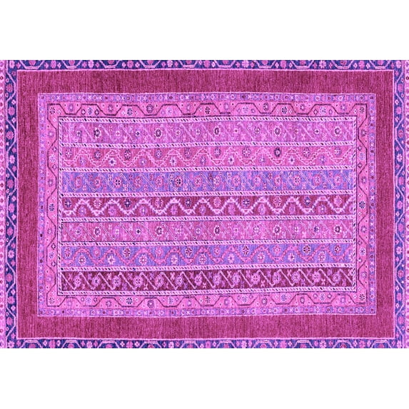 Ahgly Company Indoor Rectangle Abstract Purple Modern Area Rugs, 2' x 4'