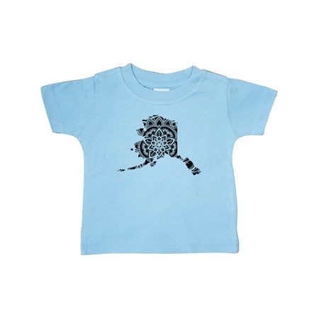 

Inktastic Alaska Silhouette Mandala Gift Baby Boy or Baby Girl T-Shirt