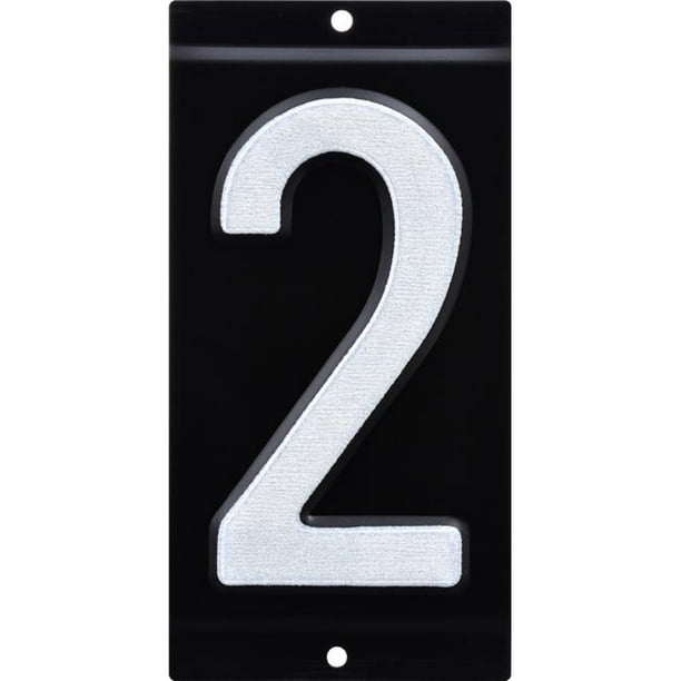 Hillman Group 841658 3 in. NailOn Reflective Aluminum House Number 2