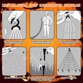thumbnail image 6 of Scidweet Halloween Decorations Outdoor, 500 LED Halloween Spider Web Lights for Garden Yard Porch Home Decor, Orange, 6 of 8