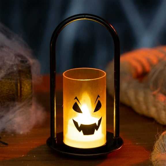 Halloween Decorations Flickering Flameless Candles with Remote,Acrylic LED Candles with Embedded Star String,Battery Operated Candle,for Home and Holiday Decoration