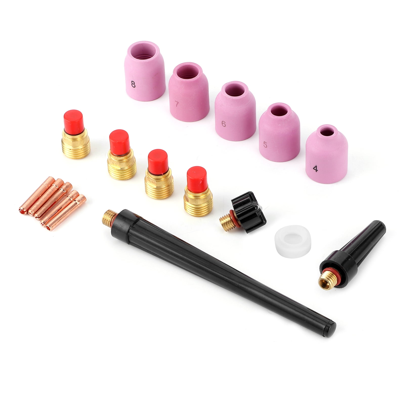 Kit De 4 Piezas De Lentes De Gas Para Soldadura TIG - Compatible Con Sopletes WP 9, 20, 25