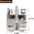 thumbnail image 2 of HUGFEGWE Solid Stainless Steel Latch Hasp Safety Door Lock Right Open Large Size (2 Pack) U2536-16582, 2 of 4