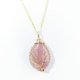 thumbnail image 1 of Zhuge Collar con colgante de árbol de la vida, adornos de collar para hombres y mujeres hechos a mano, collar con colgante de gota de agua de árbol de la vida envuelto en oro (rosa), 1 of 5