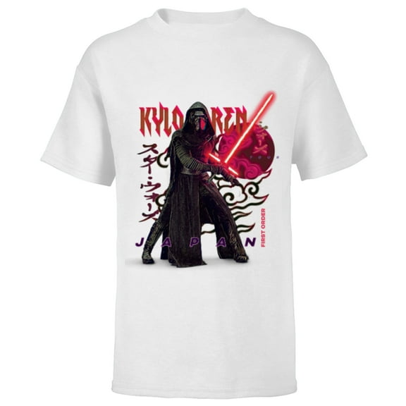 Star Wars Kylo Ren Japanese - Short Sleeve T-Shirt for Kids - Customized-White