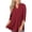 2 Wine Red, variant on Plus Size Floral Tunic Tops for Womens 3/4 Roll Sleeve V Neck Blouses Long Sleeve Shirts of Female