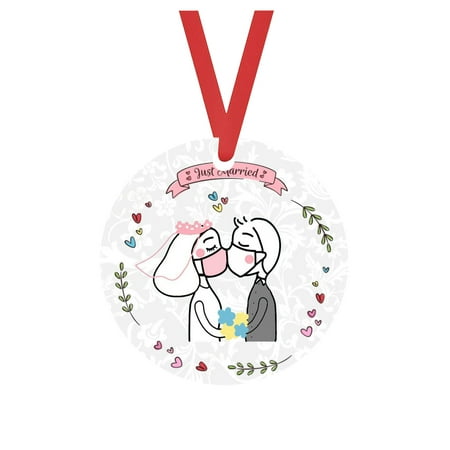 Yilegou Weddings Ornaments Wooden Decoration Pendant Crafts 1PC Bride Groom