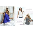 thumbnail image 4 of Uvplove Women's Sleeveless Chiffon Tank Top Double Layers Casual Blouse Tunic,Grey,3XL, 4 of 10