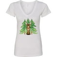 thumbnail image 3 of Inktastic Alaska Moose and Trees Women's V-Neck T-Shirt, 3 of 5