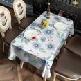 thumbnail image 2 of Pioneer Flower Floral Print Pattern Rectangle Tablecloth 60"x120", Waterproof Polyester Table Cloth, Wipeable Spillproof for Dining Camping Indoor Outdoor, 2 of 6