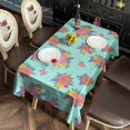 thumbnail image 2 of Pioneer Flower Floral Print Pattern Rectangle Tablecloth 60"x120", Waterproof Polyester Table Cloth, Wipeable Spillproof for Dining Camping Indoor Outdoor, 2 of 6