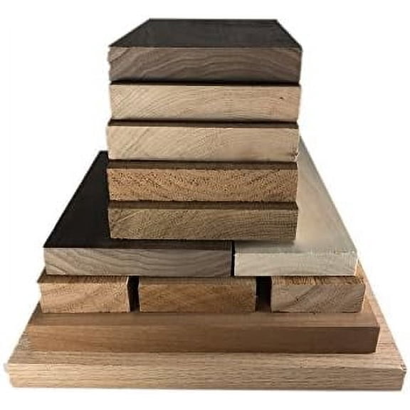 Hardwood Lumber Assortment - Mixed Species - Large Box of Hobby Wood - Perfect Boards - Clear Lumber. NO Scrap, Defects, Knots, and/or End Checks. Lumber Perfect for Odds and Ends.