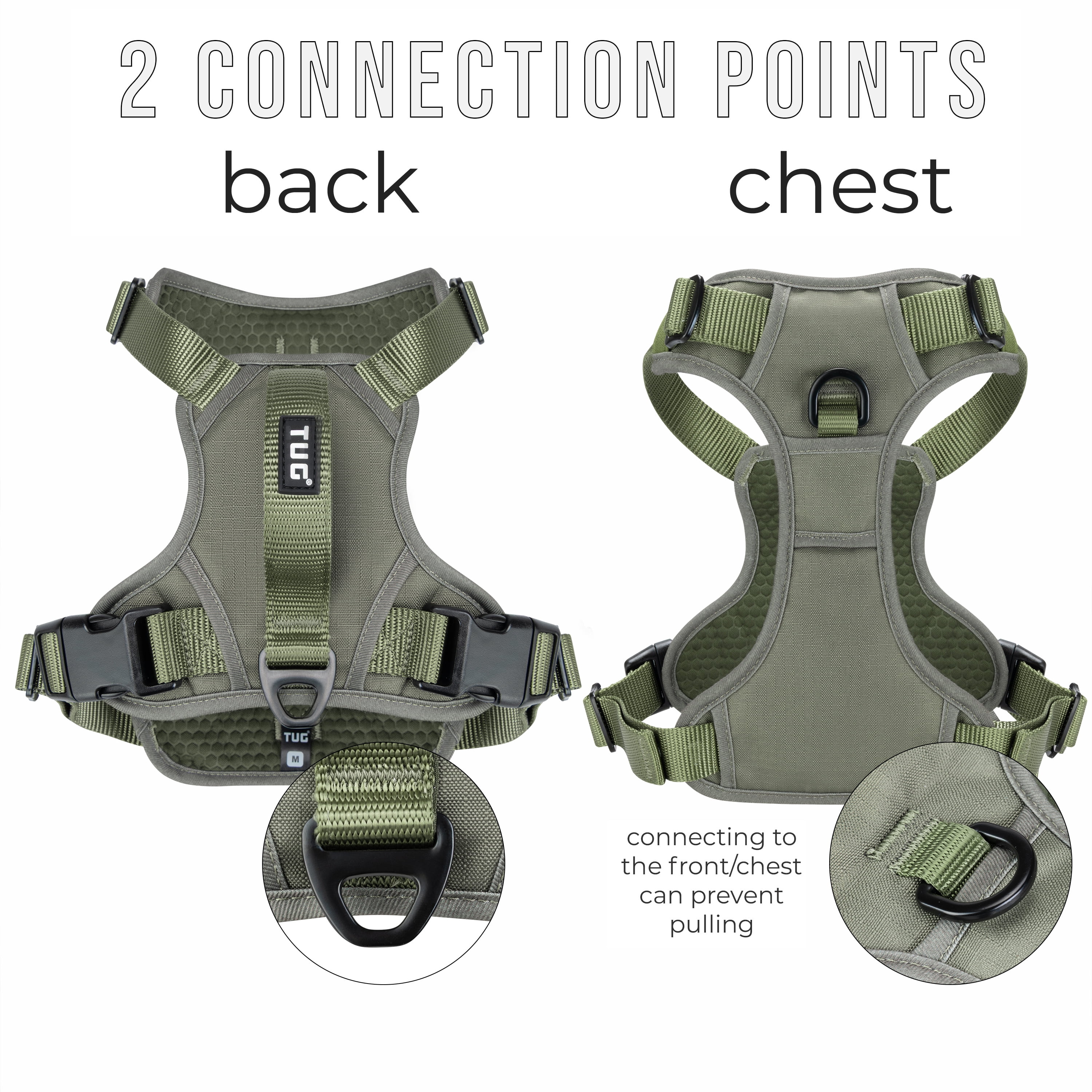 TUG Dog Harness (Medium, Green)