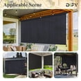 thumbnail image 6 of DIFY 11' x 8' Outdoor Roller Shade, Cordless Patio Blinds for Porch Pergola Balcony Deck, Graphite, 6 of 7