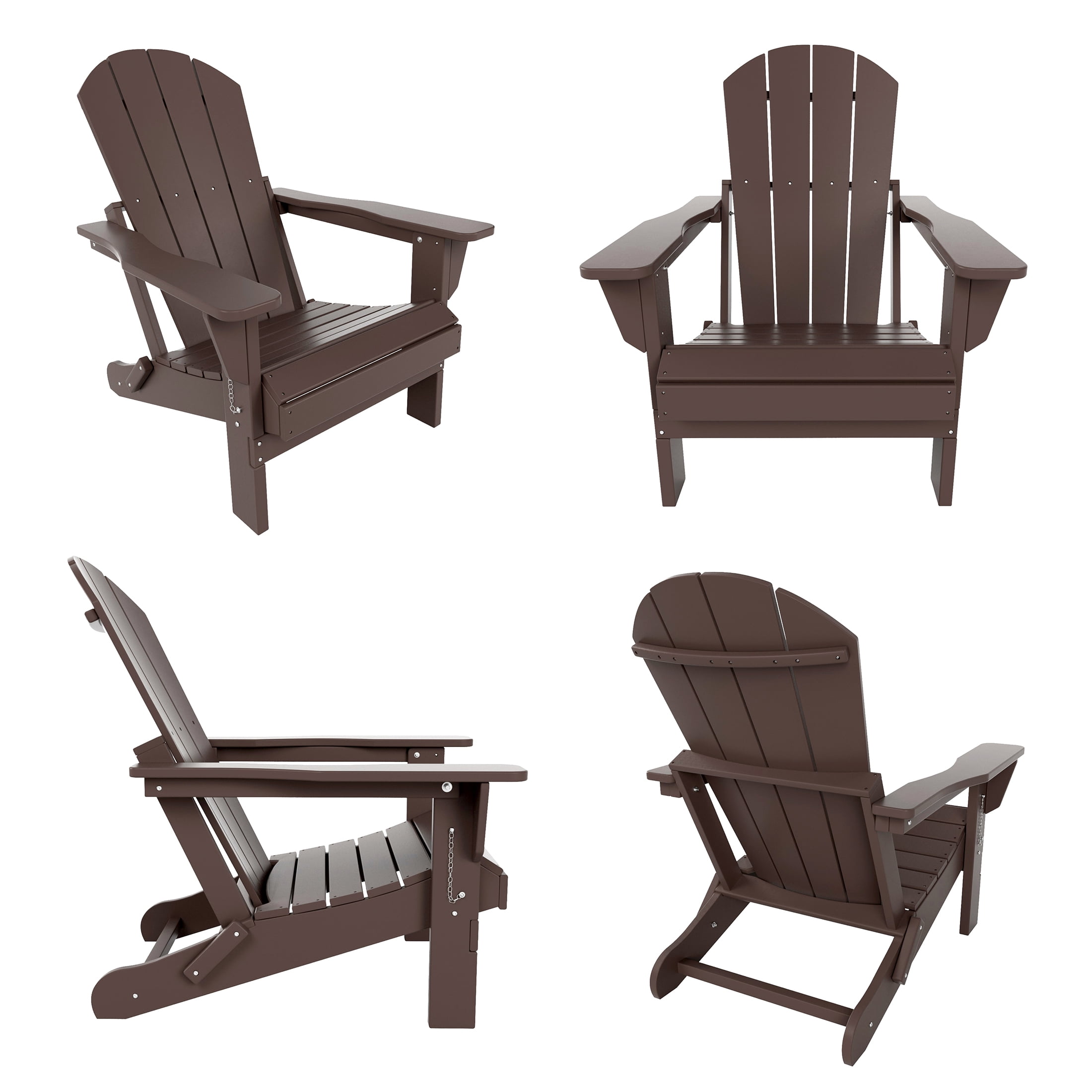 Paradise Outdoor Folding Poly Adirondack Chair (Set of 4)