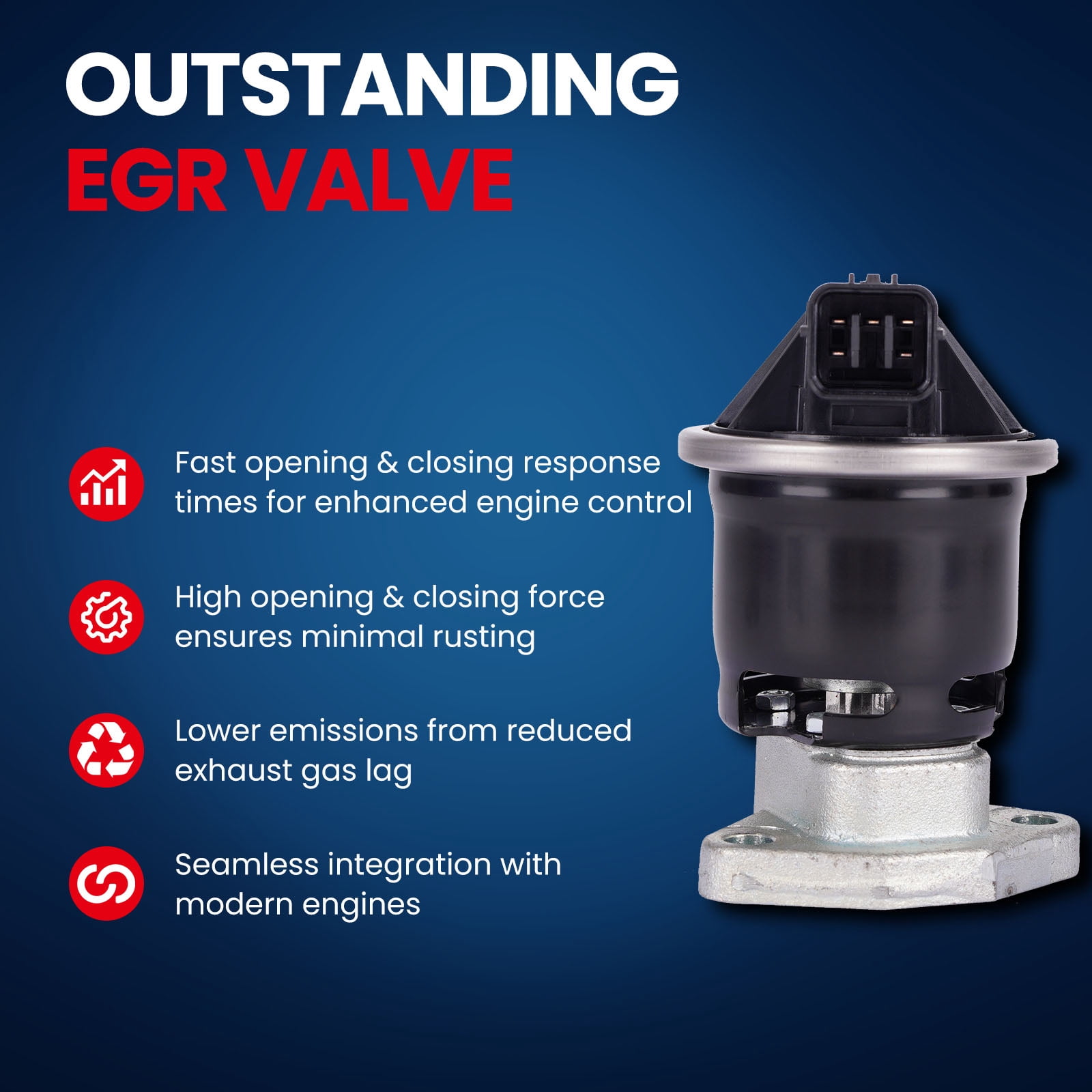 MOCA AUTOPARTS EGV980 Exhaust Gas Recirculation EGR Valve Fit for 1998-2002 Honda Accord L4 2.3L & 1998-1999 Acura CL L4 2.3L