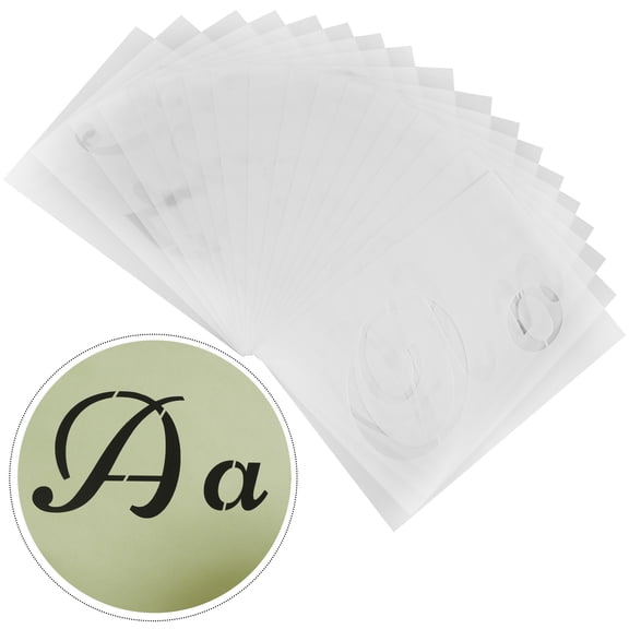 LEORX 40Pcs White Plastic Letter Stencils for Painting Drawing Templates Ideal for Scrapbooking