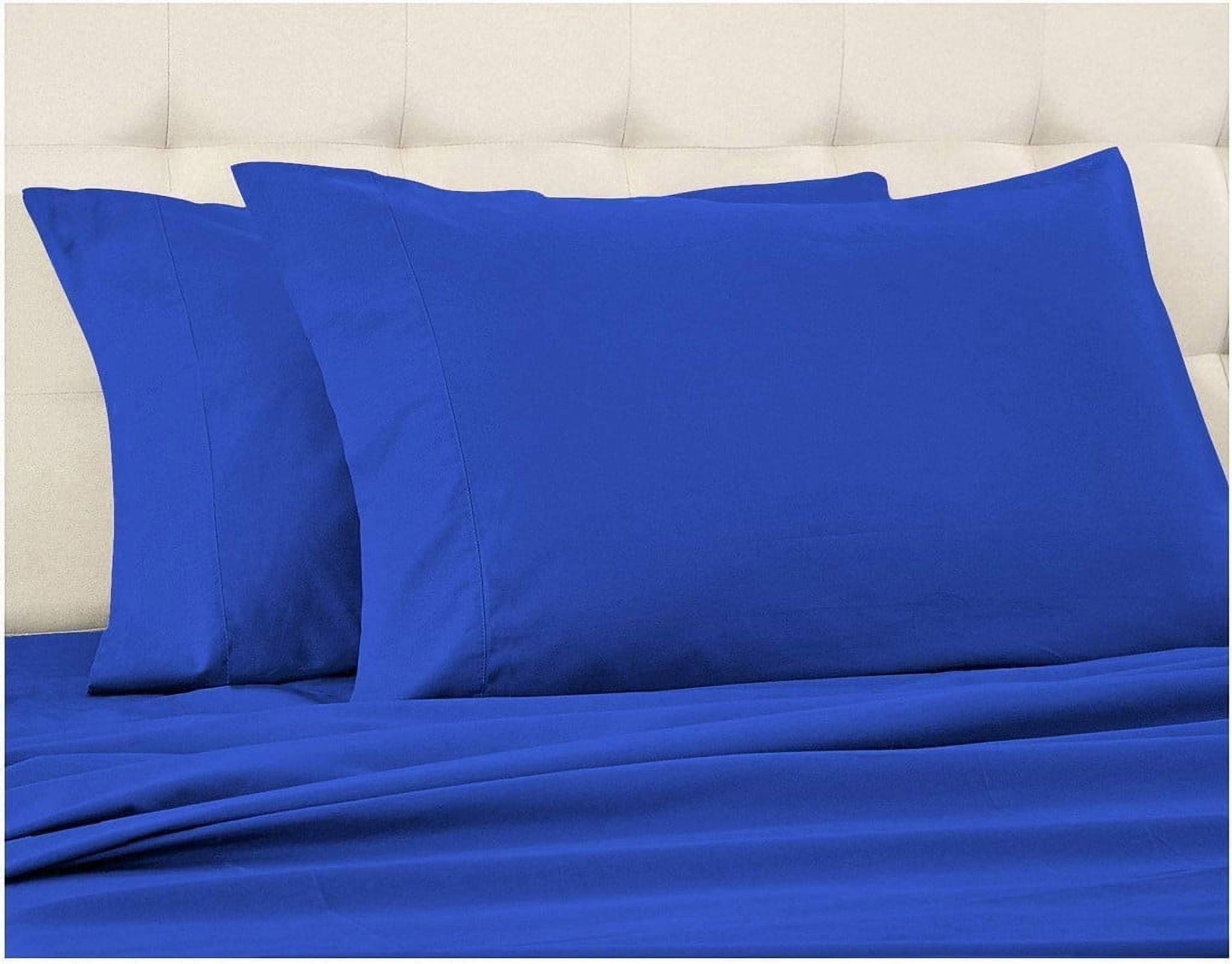 Super Soft & Luxury Duvet Cover Set 3 Piece -600 Thread Count, 1 Duvet Cover with Zipper Closure & 2 Pillow Cover, 100% Egyptian Cotton Comforter Cover-Royal Blue Solid, Cal King Size