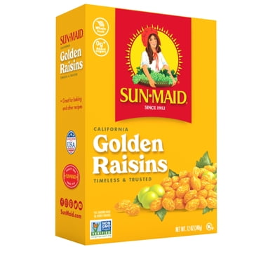 Sun-Maid California Golden Raisins, Dried Fruit Snack, 12 oz Box