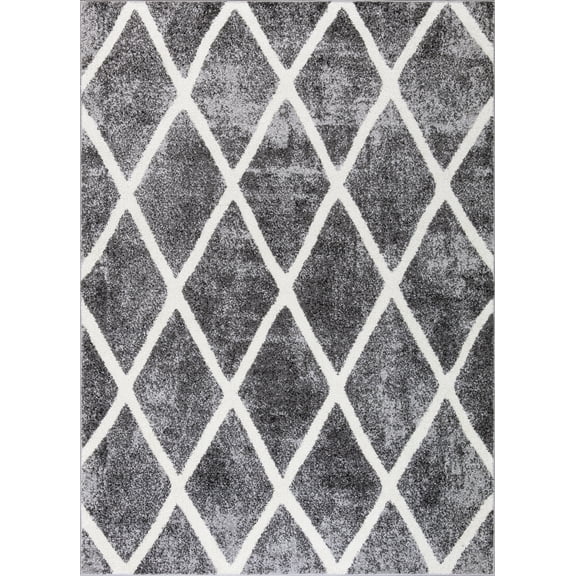DIAMOND GRAY 6'7"X9'3" Indoor Area Rug