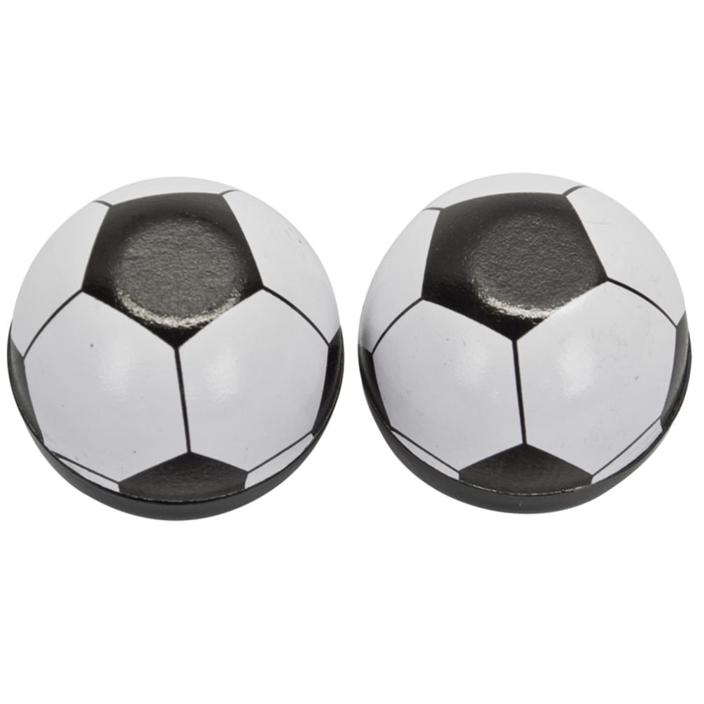 Trick Tops Valve Caps Soccer Ball Black
