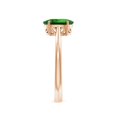 thumbnail image 3 of ANGARA Lab Grown 1.1 Ct Oval Solitaire Emerald Cocktail Ring for Women in 14K Rose Gold (Size-8x6mm) | May Birthstone, Birthday, Anniversary, Jewelry Gift for Women | Lab-Grown Emerald Ring, 3 of 9