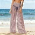 thumbnail image 2 of Tnhcen Women's Bohemian Beach Pants Swimwear Cover Up Lightweight Rayon Chiffon Polka Dot Print Loose Fit Plus Size Casual Trousers S-2XL, 2 of 7