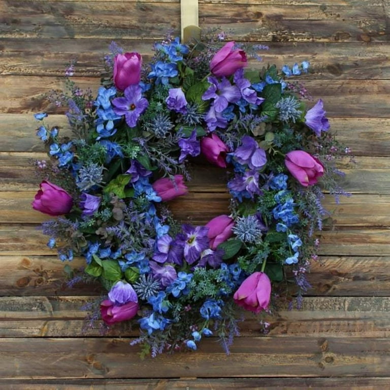 Spring wreath- lavender peony wreath
