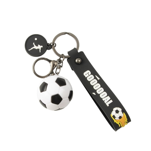 Mini llaveros de fútbol de 6 piezas, llaveros de recuerdo de fútbol, pelotas de estrés de fútbol, regalo de equipo de fútbol, pelotas deportivas, bolsa de recuerdo de fiesta, relleno Afortunado Sencillez