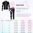 thumbnail image 5 of Yeahdor Kids Girls 3Pcs/Set Tracksuit Cropped Vest with Stripes Sports Tops Leggings Yoga Fitness Outfit Set Blue Green 6, 5 of 5