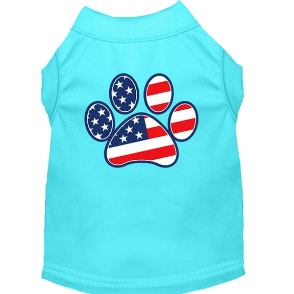 Pet Dog Cat Shirt Screen Printed, "Patriotic Paw"
