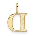 thumbnail image 3 of 14k Yellow Gold Initial D Pendant for Women with Pavé Diamond Accents, Script Letter Charm, Polished Monogram Necklace, Custom Alphabet Jewelry, Dainty Identity Symbol, 3 of 6