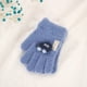 thumbnail image 1 of Guantes para niños, cálidos, de invierno, con forro polar, gruesos, de cinco dedos, multidedos, para niñas, de dedos completos, resistentes al frío, 1 of 6