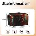 thumbnail image 5 of Sikiie Red Dark Skull Abstract Toaster Covers 2 Slice Dustproof Toaster Cover Bread Machine Cover, Dustproof Cover - 11.4" x 7.5" x 7.9", 5 of 7