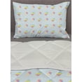 thumbnail image 3 of Ice Cream Comforter & Sham Bedding Set, Pastel Colored Hipster Pattern with Abstract Ice Cream and Popsicles Summertime, 3 pcs Duvet Set Microfiber Filling Quilt, 5 Sizes, Multicolor, by Ambesonne, 3 of 4