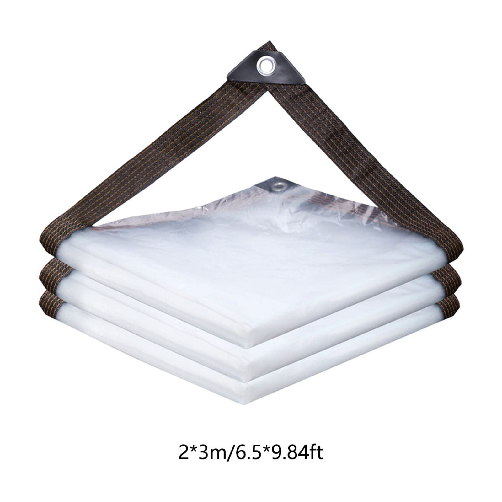 Clear Tarps Heavy Duty Waterproof 6.5x13 Ft Clear Tarp Transparent Clear Vinyl Patio Enclosure Clear Tarps with Grommets Tarp Cover for Plants Greenhouse Balcony Garden and Pet Hutch Roof