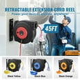 thumbnail image 2 of KFFKFF Enrouleur de Câble d'Alimentation Coulissant, 45 Pi, Fil Électrique Robuste 12AWG/3C SJTOW Rétractable avec Prise à Trois Raccords Éclairée, Interrupteur de 15 Ampères Support Pivotant à 180° pour Plafond Ou Mur, 2 of 9