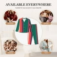 thumbnail image 7 of Fotbe Vertical Stripes Pattern Long Sleeve Pajama Set for Women,Sleepwear Set,2-piece Loungewear Set,Soft PJs Comfy Nightwear with Pockets -Large, 7 of 7
