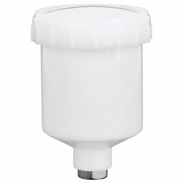 Repuesto de vaso de plástico de 125ml para pistolas pulverizadoras con piezas de pintura de rosca hembra de 15mm