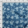 thumbnail image 3 of oneOone Polyester Spandex Medium Blue Fabric Halloween Craft Projects Decor Fabric Printed By The Yard 56 Inch Wide, 3 of 4