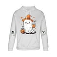 thumbnail image 5 of Enjoytime Halloween Mens Pullover Hoodies Cute Printed Long Sleeve Drawstring Sweatshirt Fashion Casual Loose Plus Size Clothes with Pockets White XL, 5 of 5